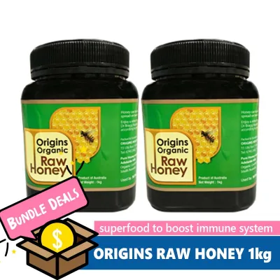 *Bundle of 2* Origins Organic Raw Honey 1kg Popular in Singapore Superfood Boost Immune System Health Food Supplement Nutrition