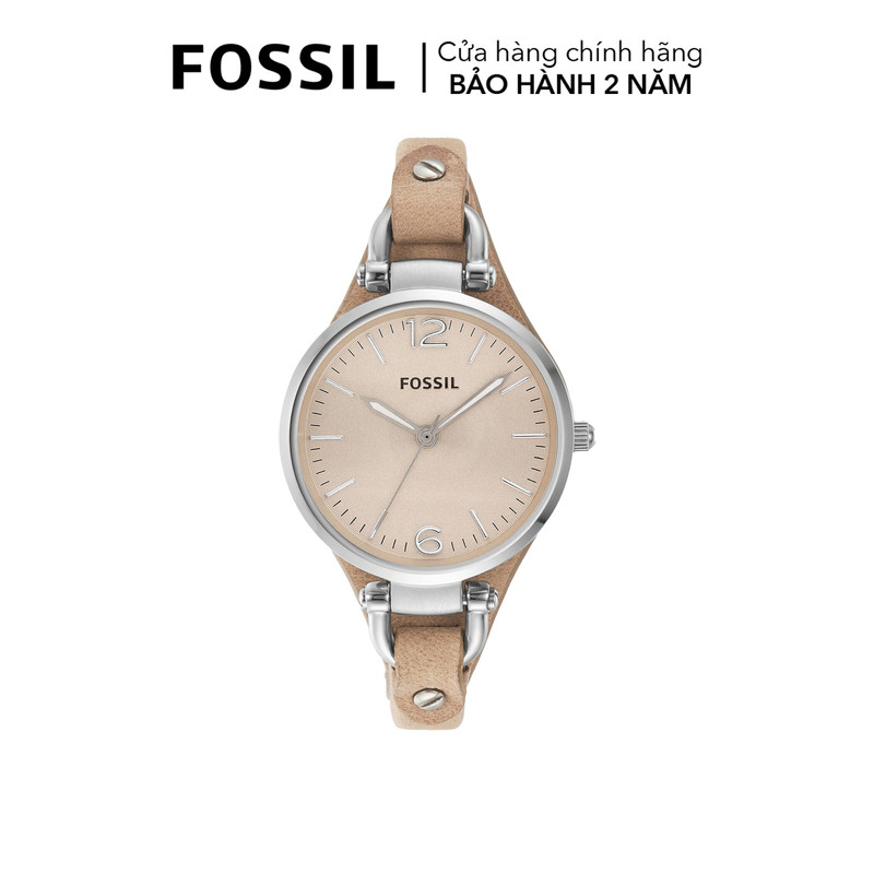 Đồng hồ nữ fossil georgia dây da, mặt 32 mm, màu nâu, es2830