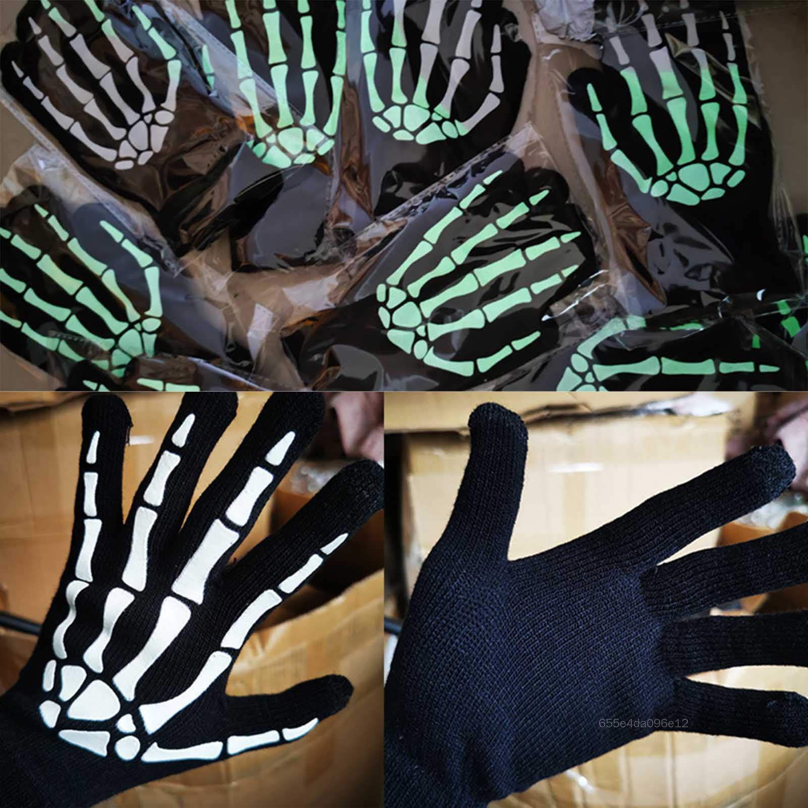 Halloween Ghost Cloak Set Includes Skeleton Gloves and Head Wear Set for