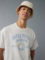 American Eagle เสื้อยืดผู้ชาย G SS SP2 RELAXED SET IN TEE- HTHR + SERIOUSLY SOFT สี LIGHT HEATHER GRAY - 017-4245-092