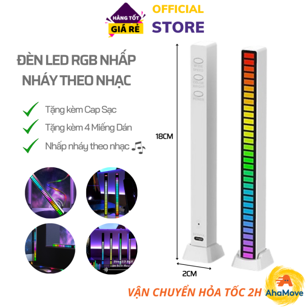 Bảng giá Thanh đèn led cảm ứng nhạc MT7A - Đèn led RGB nháy theo nhạc 32 hạt - Sử dụng nguồn USB cắm trực tiếp, không dùng app