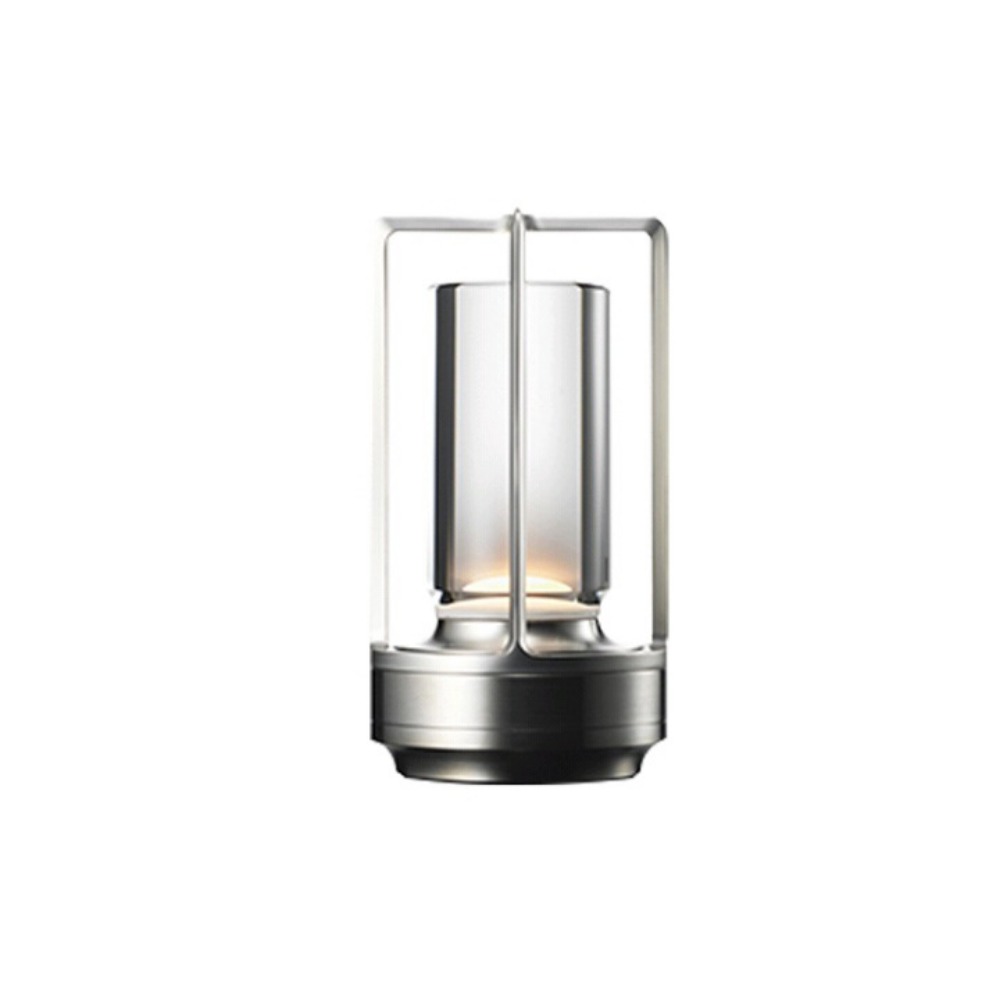 DOUCAI Cordless Crystal Lantern Lamp Creative 3 Colors Bedside Ambient Lights Morden Lamp Dimmable Metal Table Lamp Indoor/Outdoor