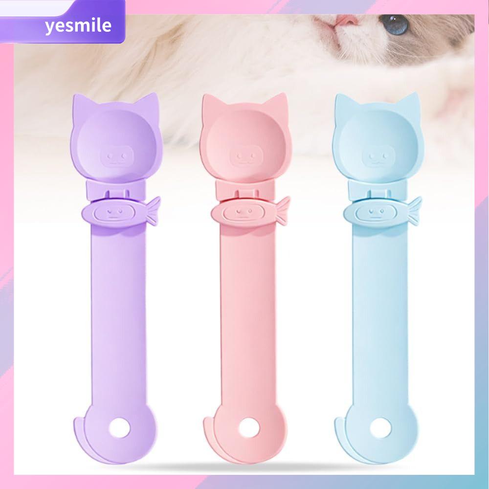 YESMILE Cho ăn dễ dàng Muỗng cho mèo ăn đồ ăn vặt Thiết kế Squeeze Thiết kế đuôi mèo Muỗng đựng thức ăn có thể liếm được  Đa chức năng Muỗng cho thú cưng Đồ ăn nhẹ dạng lỏng