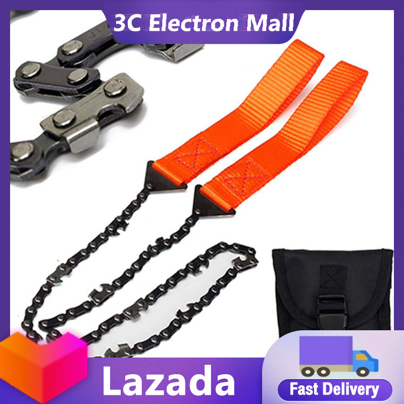 Máy cưa xích cầm tay 24 inch Máy cưa xích cắt gỗ ngoài trời 11/16/33 răng Công cụ đi bộ đường dài cắm trại khẩn cấp