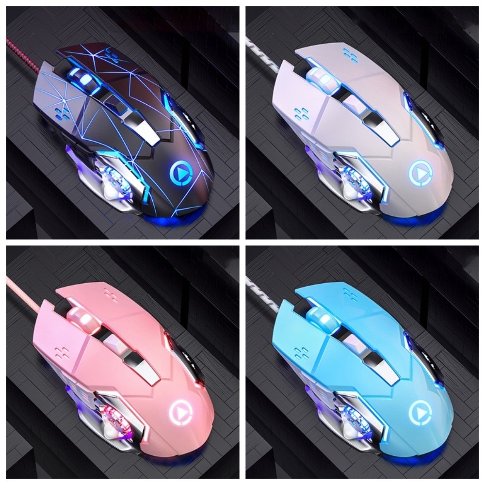 EMERRY Ánh sáng đầy màu sắc Chuột có dây Đèn chiếu sáng 7 màu Chuột USB thoải mái Mát mẻ Chuột cơ khí Máy tính xách tay PC