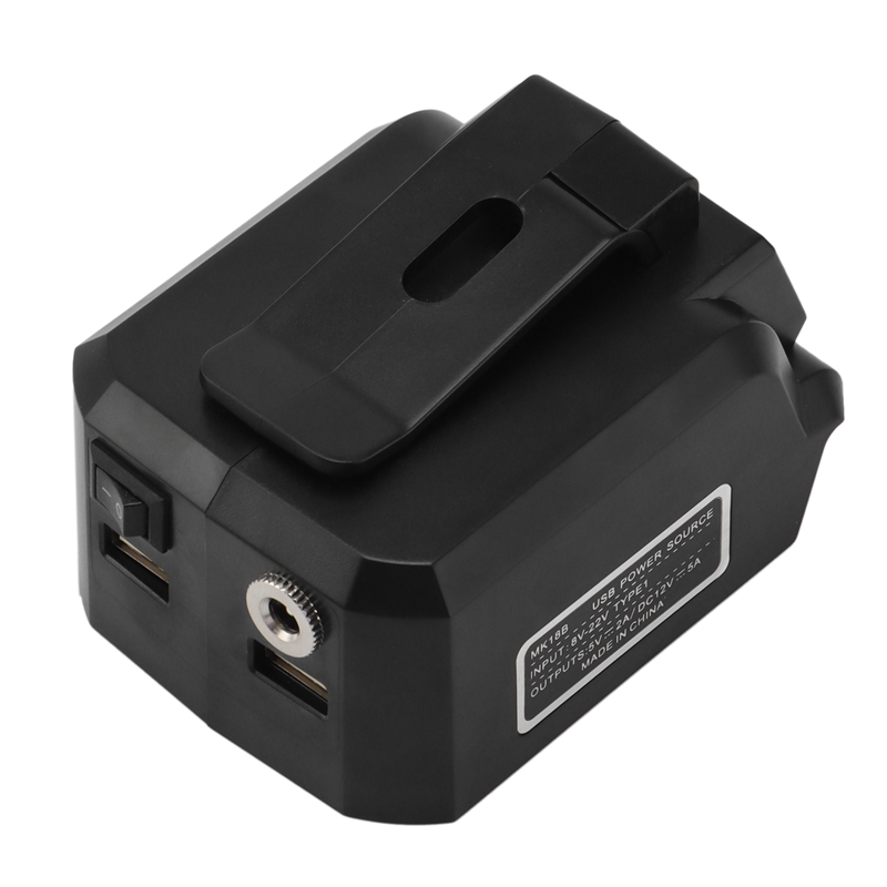 MK18B Battery Adapter for 18V BL1815G BL1813G Li-Ion Battery PC USB Charger DC 12V Output Connector