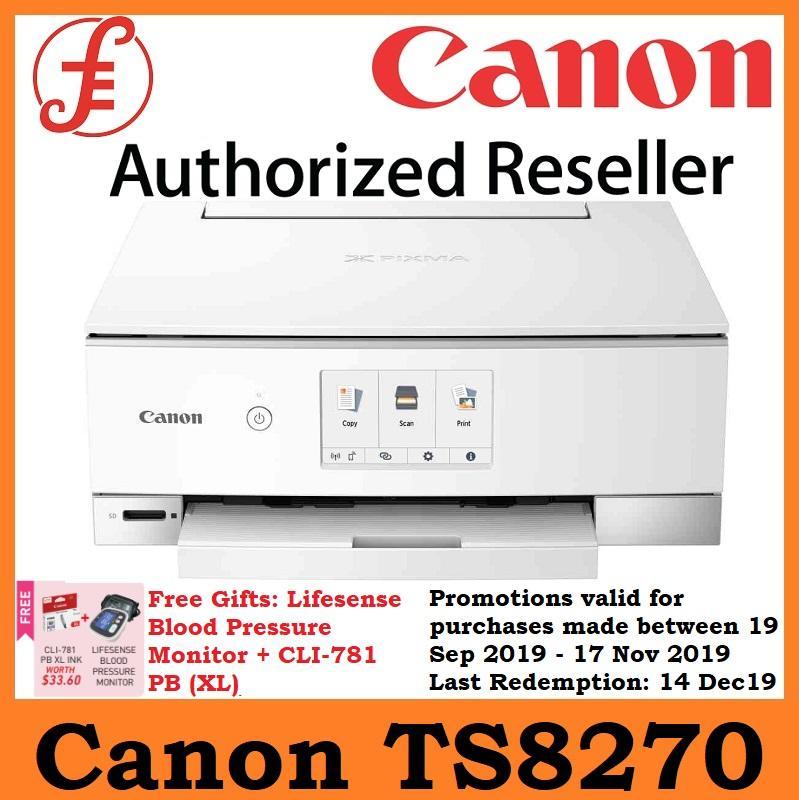 Canon PIXMA TS8270 Wireless Photo All-In-One ** Free  Lifesense Blood Pressure Monitor + CLI-781 PB (XL) *** TS 8270 Singapore