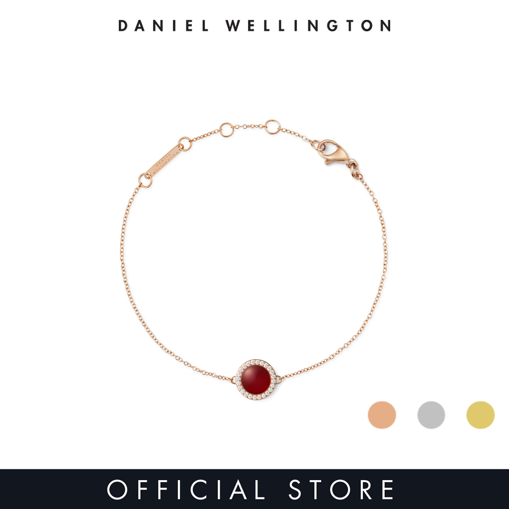 Daniel Wellington Audrey Bracelet Red Agathe - Semi-Precious Stones Rose gold / Silver / Gold - Unisex Bracelet for women and men stainless steel Bracelet DW Official Authentic Original - สร้อยข้อมือ ผู้หญิง ผู้ชาย ราคา 3,029 บาท*ส่งฟรี