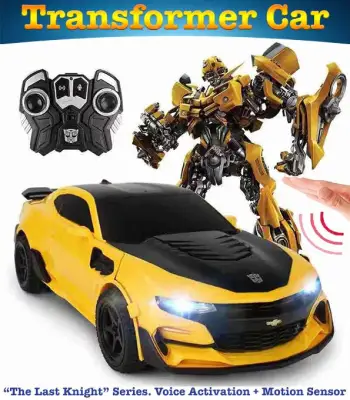 ORIGINAL HASBRO Licensed Bumblebee Transformer Remote Control Car (with voice commands / motion sensor) from "The Last Knight" Movie