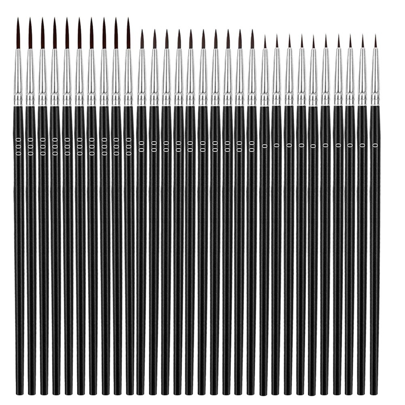 [ende]60Pcs Thin Detail Paint Brushes Fine Tip Paint Brushes Set with 3 Size 000 00 0 Liner Brush for Crafts Watercolor
