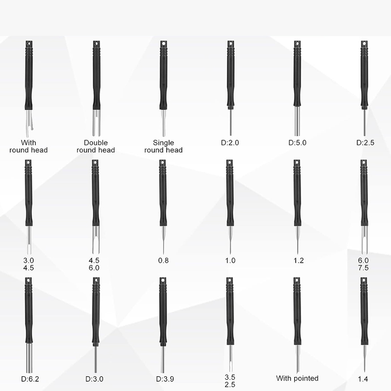 Terminal Removal Tool Set 18PC Pin Extractor Tool Set Depinning Tool, Auto Electrical Wire Connector Pin Release Tool