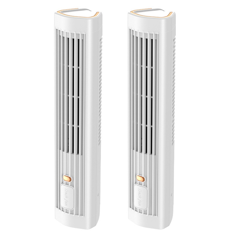 [Waanon]2X Automatic Remote Air Conditioner, USB Personal Air Conditioner Mini Conditioner with 3-Speed Electric Fan White