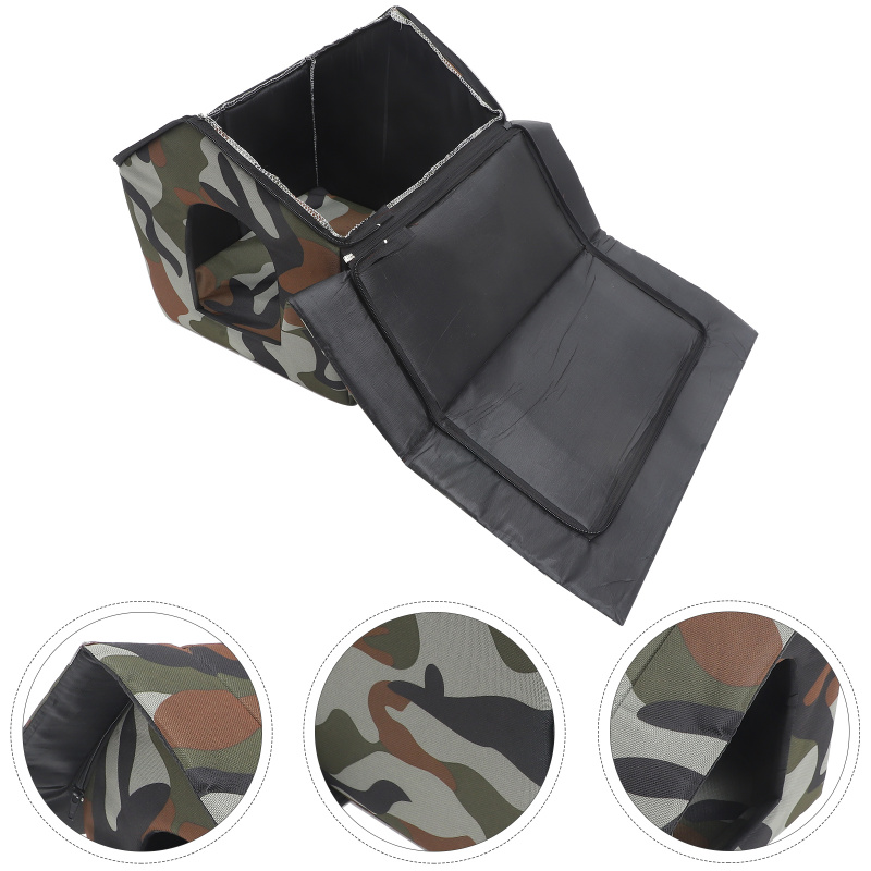 Funnmall Outdoor Cat Shelter Weatherproof House outside for Winter Decorative Kitten Pet Sleeping Place