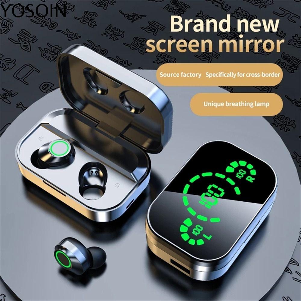 YOSOIN Âm trầm Hifi Tai nghe nhạc Tai nghe không dây Tai nghe game thủ Tai nghe TWS Tai nghe thể thao Tai nghe chơi game Tai nghe tai nghe Tai nghe Bluetooth Tai nghe không dây