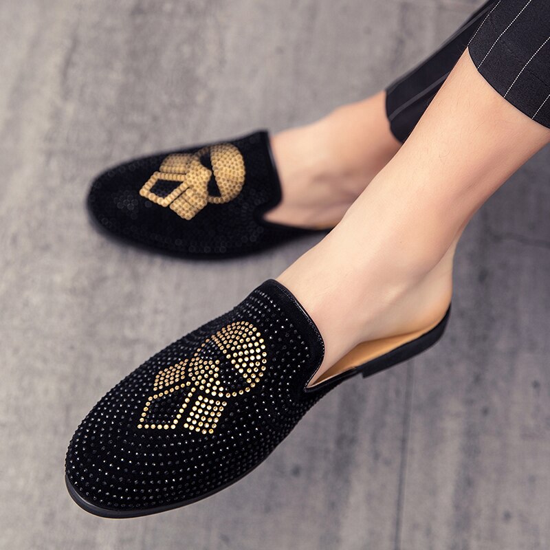 Men Half Loafers Outdoor Mules Slippers for Lightweight Men's Shoes Heelless Shoes Summer