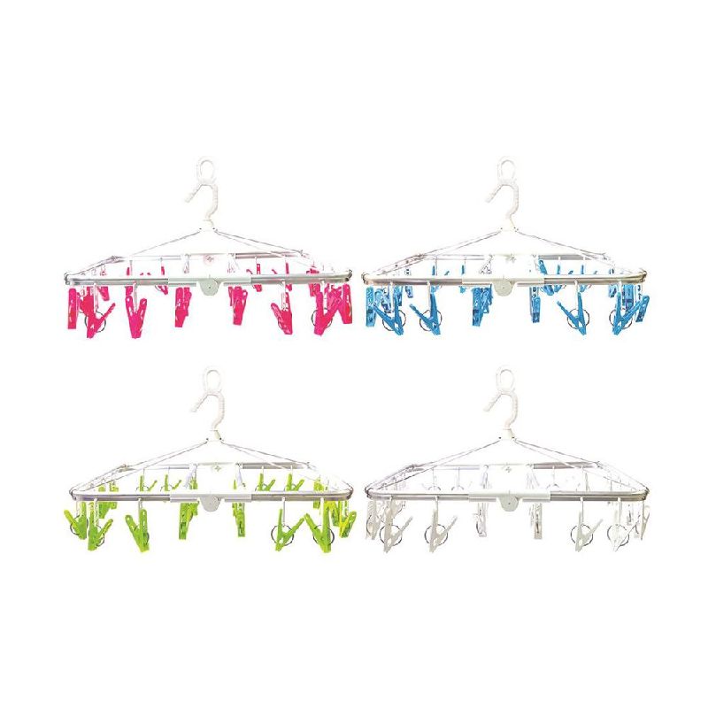 HOMEMART ห่วงอลูมิเนียมสี่เหลี่ยมกิ๊บ24ตัว(คละสี) ราคา 279 บาท*ส่งฟรี