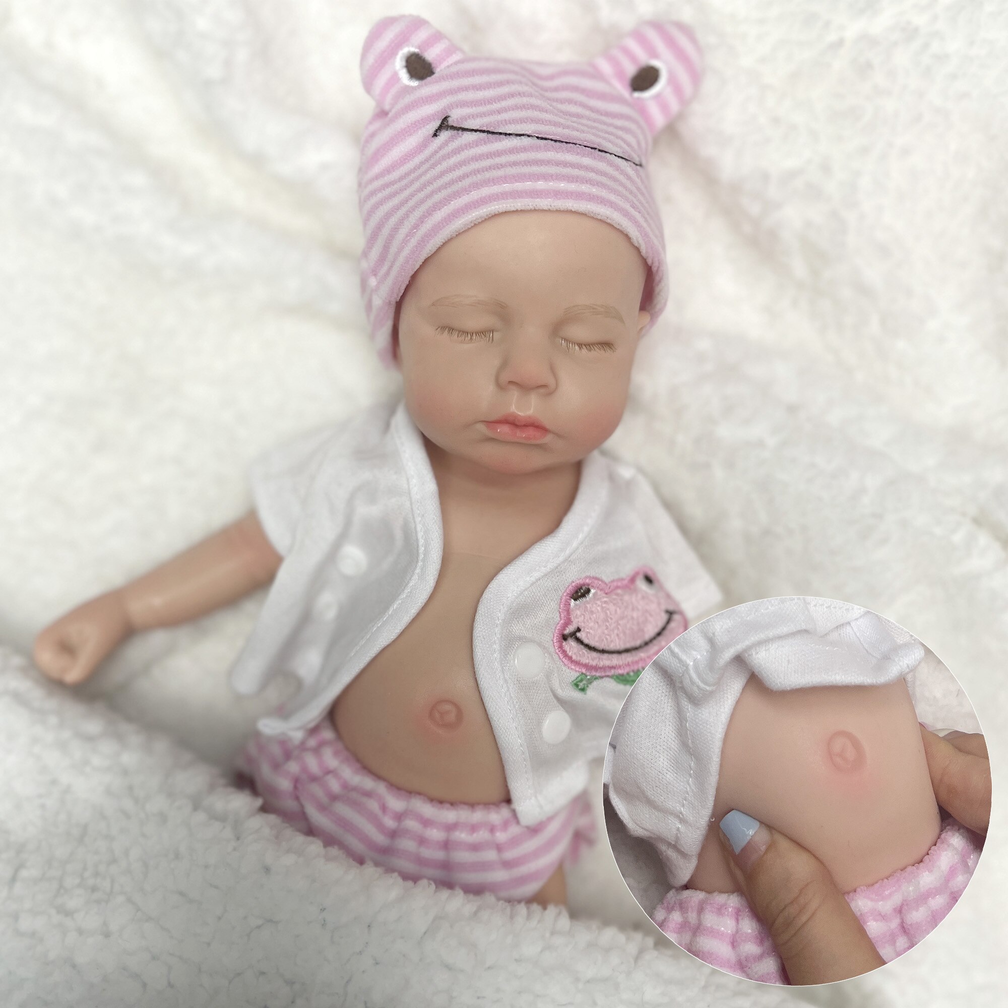 33CM Reborn Dolls Full Solid Silicone Loulou Unpainted Bebe Reborn Kукла  Pеборн Bebé Reborn De Silicona Cuerpo Entero