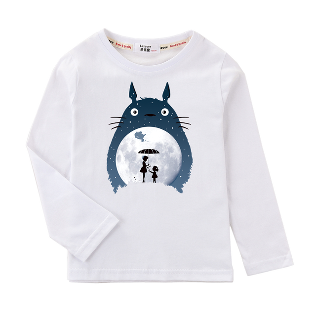 [Onws] Aimi lakana Áo thun trẻ em trang phục Anime hayaeo miyazaki Toro nam nữ áo Cotton Tay áo dài 