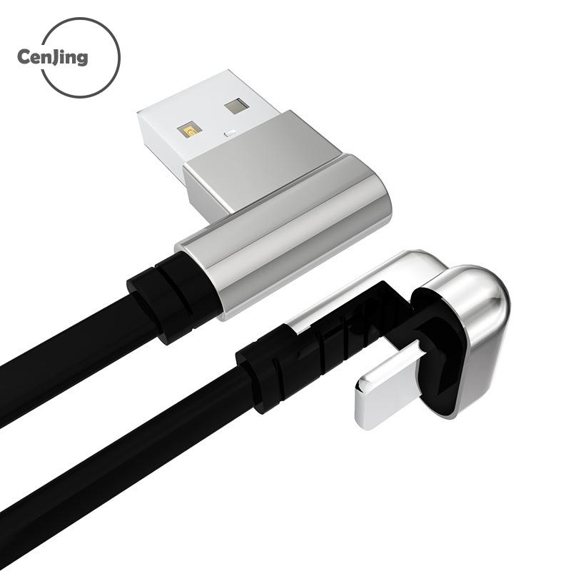 🎁【Special price】Cjing Cáp dữ liệu khuỷu tay đôi trò chơi Sạc nhanh dòng đơn đầu chung Android pingguo giao diện điện thoại di động Type-C