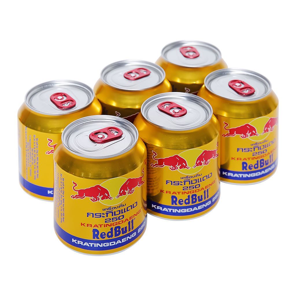 Combo 6 lon nước tăng lực Thái Lan Red Bull 250ml