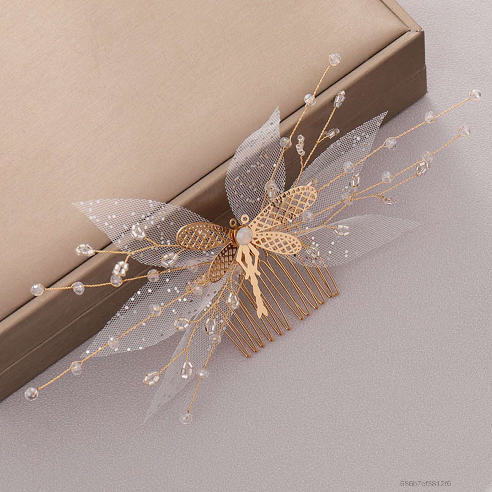 Cô dâu tóc lược Lắp lưới tóc đẹp Bướm Combs Wedding Headwear Sparkling Phụ kiện Phụ nữ Đồ trang sức tóc cưới TF-Ais-VN
