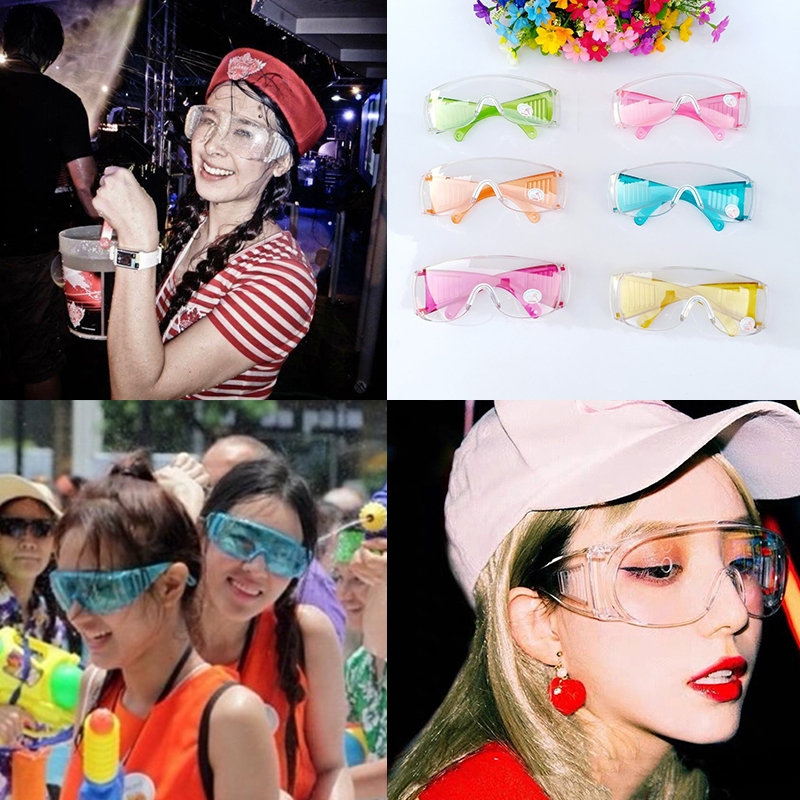 แว่นกันน้ำ สงกรานต์ ป้องกันตา ไม่ขึ้นฝ้า สีสดใส มีหลายสี ราคา 16 บาท*ส่งฟรี