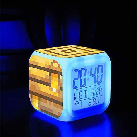 FCLINGYE | Minecraft Characters Multifunction Alarm Clock Night Light