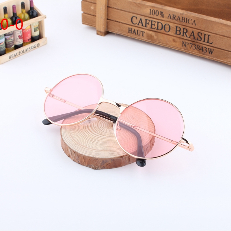 brand® New Korean Style Retro Round Sun Glasses Women's Fashion Street Shooting Wedding Group Prince Glasses Children's Photo Metal Glasses