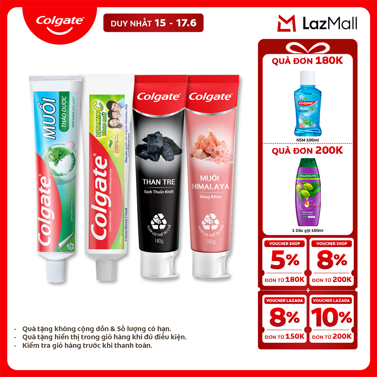 Bộ sưu tập các vị kem đánh răng Colgate từ thiên nhiên