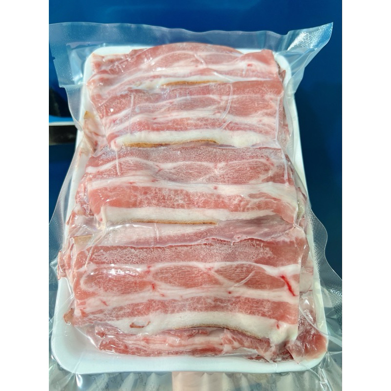 Ba rọi heo thái lát khay 500g