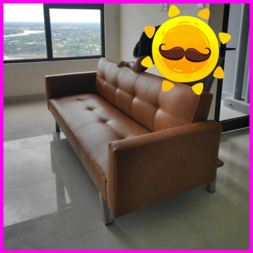 Ghế sofa bed da simili thời thượng - sofa giường thông thái gấp rộng 1m - bh 12 tháng