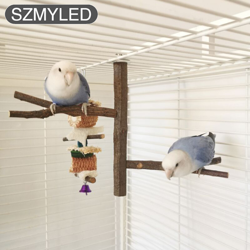 Multi Stand Branch Parrot Perch Bird Cage Toys Natural Bird Perch Stand For Small Budgies Conure Parrot Parakeets