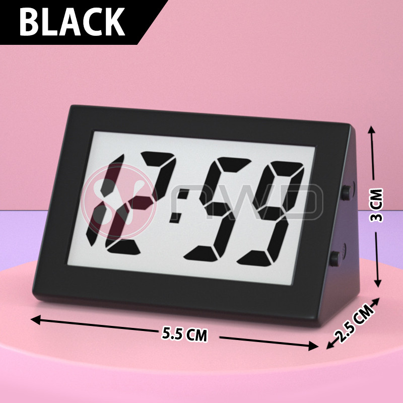 《 𝗣𝗘𝗔𝗞 𝗩𝗜𝗘𝗪 》 Mini Triangle Digital Clock LED Display Electronic Silent Clocks Jam Meja 迷你时钟 NWD