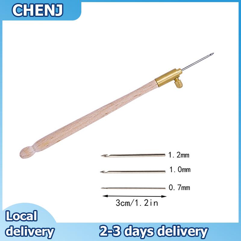 CHENJ 1 bộ pháp thêu Crochet DIY tay Cross Stitch COTTO Crochet 3 kim