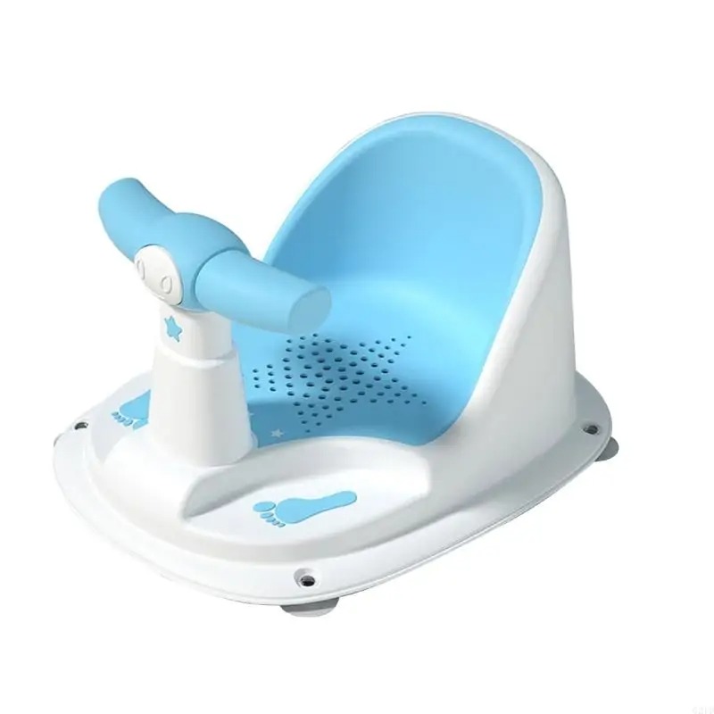 Dovana Kursi Duduk Mandi BayiAnti Licin Model Sepeda Sandaran Silicon Lembut Baby Bath Seat Stool Usia 6-18 Bulan Bather Chair Baby Bath Rack
