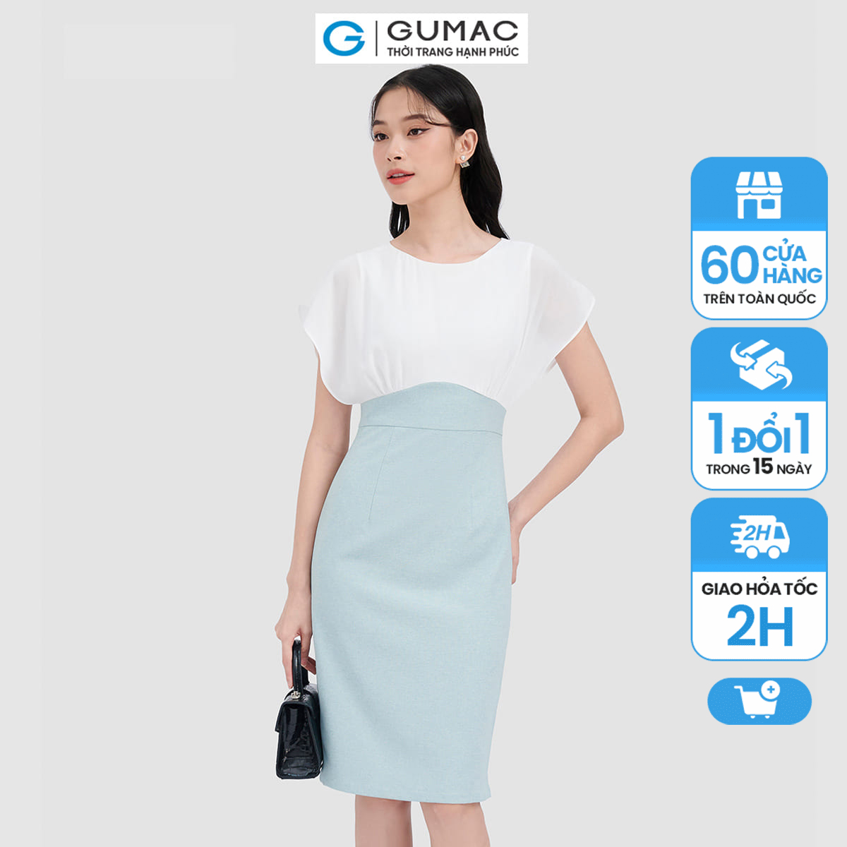 Đầm tay dơi body thời trang gumac dc10026