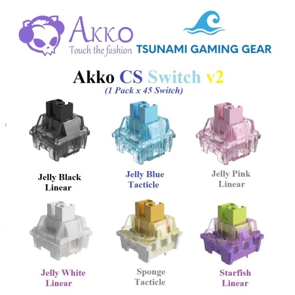 Bộ Switch Hotswap phím cơ Akko CS Switch Jelly Black/ Jelly Blue/ Jelly Pink/ Jelly White/ Sponge/ Starfish