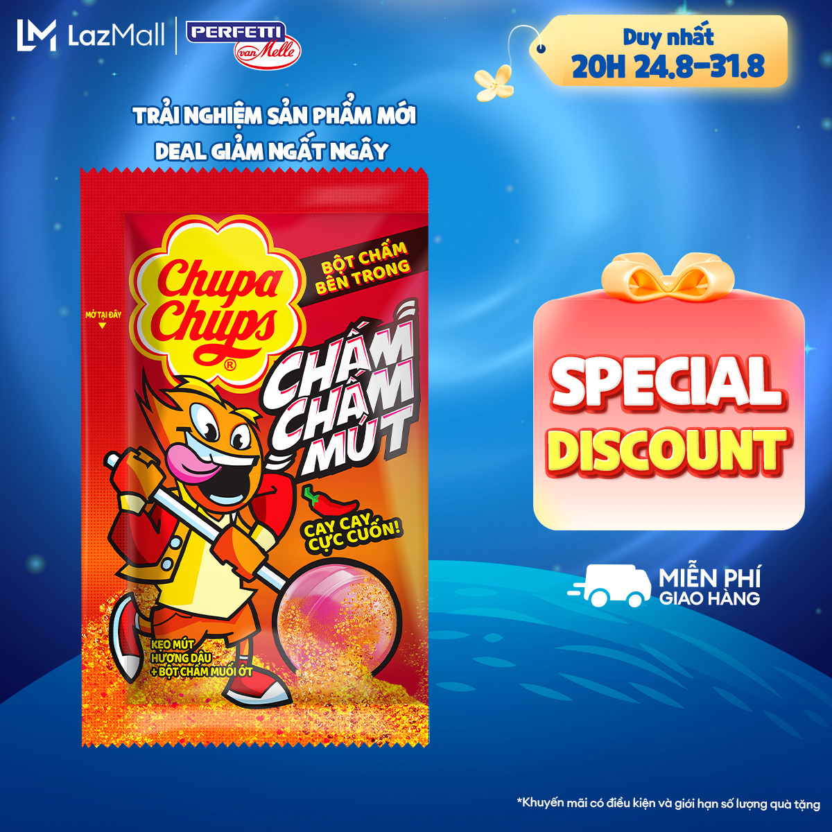 Kẹo Mút Chupa Chups Chấm Chấm Mút