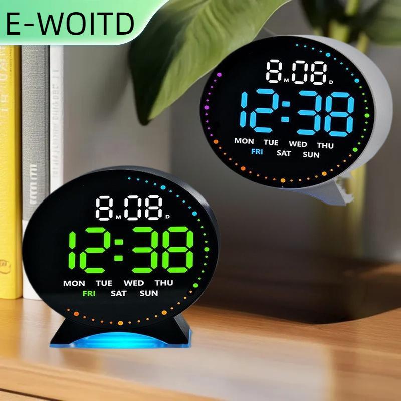 【E-WOITD】 นาฬิกาปลุกไฟ LED อิเล็กทรอนิกส์ตั้งโต๊ะแสดงเวลาส่วนตัว jmping วินาทีพร้อมสวิตช์หรี่แสงอัตโนมัติ ราคา 194 บาท*ส่งฟรี