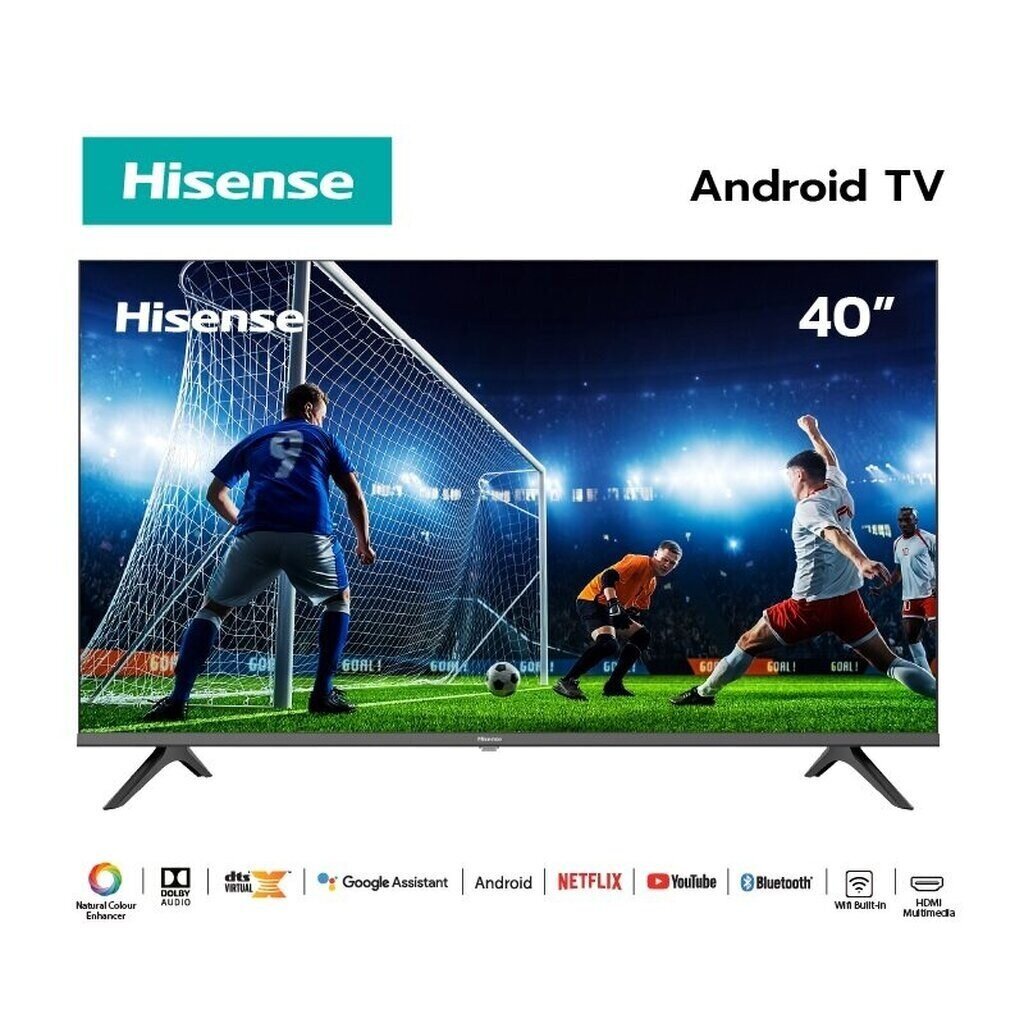 Hisense 40E5G Android TV ทีวี 40 นิ้ว Full HD Smart TV (Netflix YouTube Voice Control Build in Wifi) ประกันศูนย์ไทย ราคา 5,390 บาท*ส่งฟรี