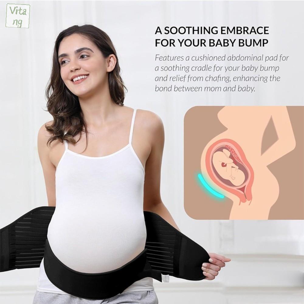 VITANG Thoáng khí Thắt lưng cho phụ nữ mang thai Thoải mái Có thể điều chỉnh Đai bụng cho bà bầu Vừa vặn Đàn hồi Đai hỗ trợ bụng Trước khi sinh