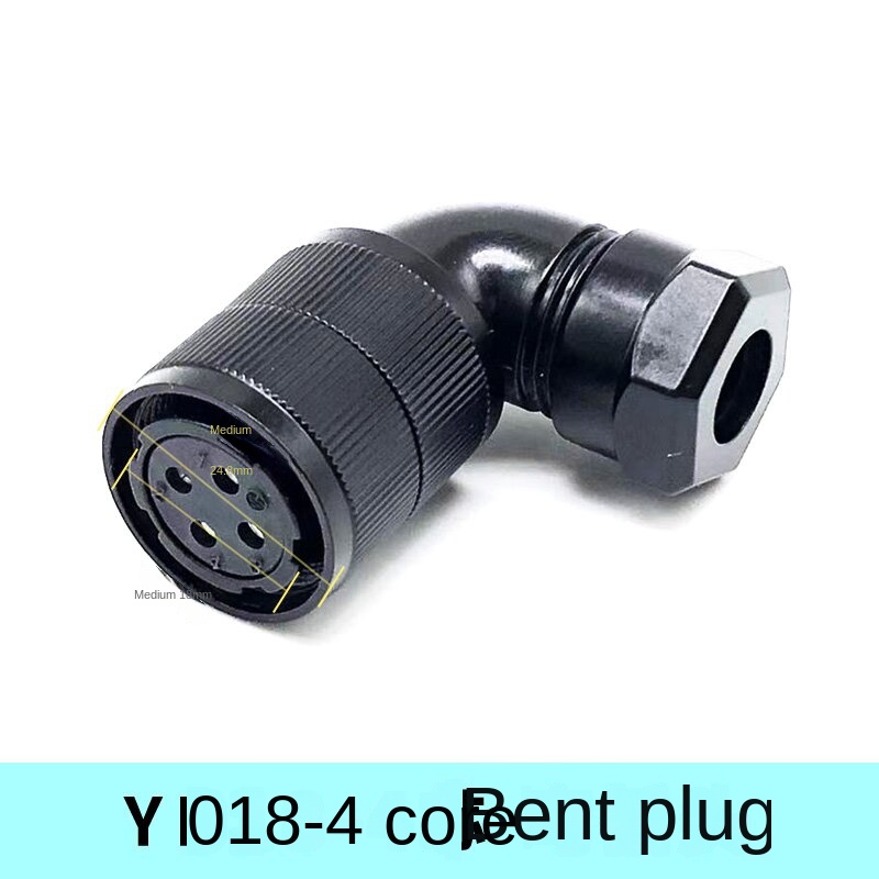 YD28/Y18/Y32 | Đầu Nối-Phích Cắm Cong Lõi YD18-4 | Tùy chọn: 4 Lõi, 7 Lõi, 15 Lõi, 19 Lõi | Ổ Cắm Vuông + Đầu Cắm Thẳng/Vuông Góc