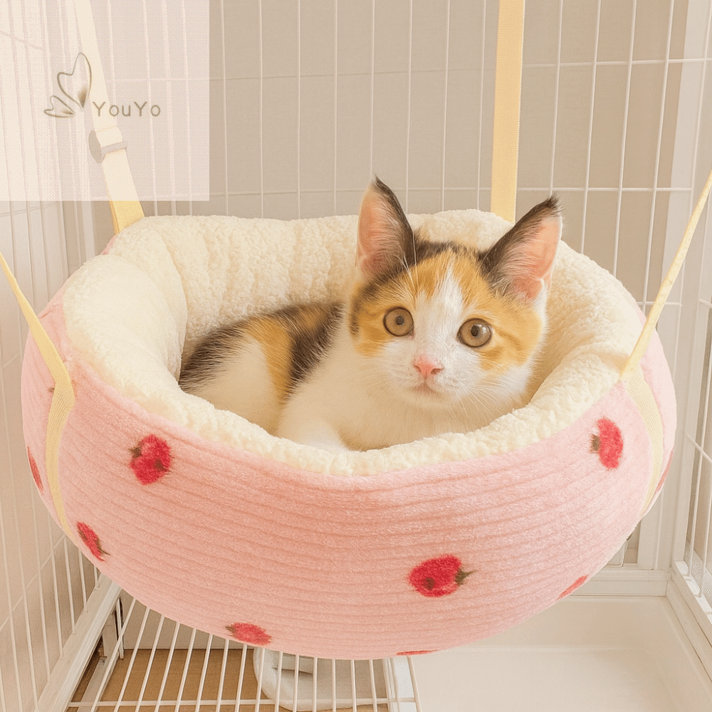 YOUYO Tròn Giường treo ấm cho mèo Đáy chống thấm Đồ nhồi bông Tổ ngủ cho thú cưng Xích đu treo Ấm cúng Giường treo cho thú cưng Mùa đông Giá 302,160 Đồng*Miễn phí vận chuyển
