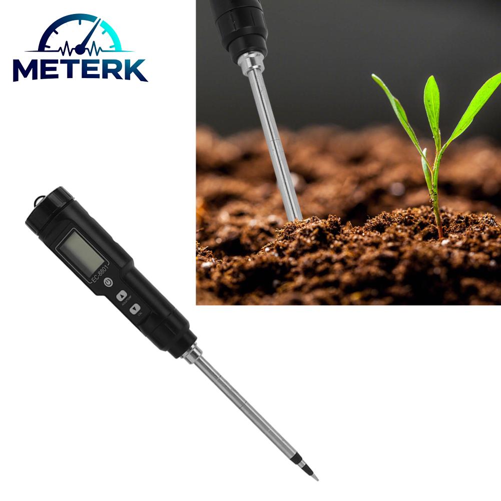 Meterk Soil Meter EC TEMP Tester High Accuracy Portable with Replaceable Electrodes for Garden for Agriculture for Orchard ราคา 2,632 บาท*ส่งฟรี