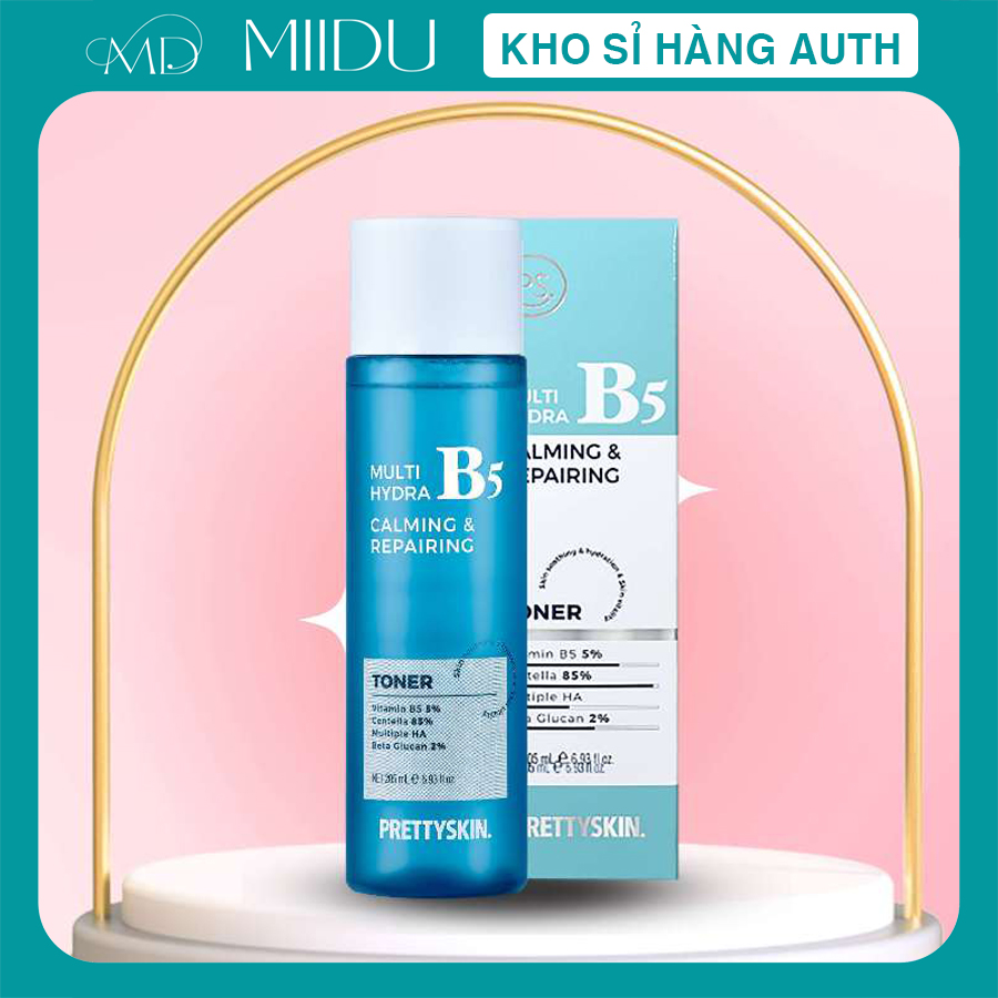 Nước hoa hồng Pretty Skin Multi Hydra B5 Calming & ɾepairing Toner [205ml] làm dịu và phục hồi da khỏe mạnh