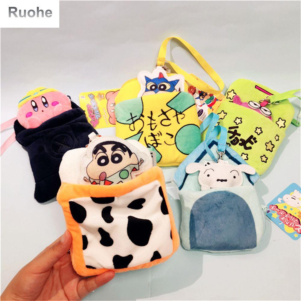 RUOHE Student Anime Wallet Card Holder Bag Pendant Soft Plushine Bags Coin