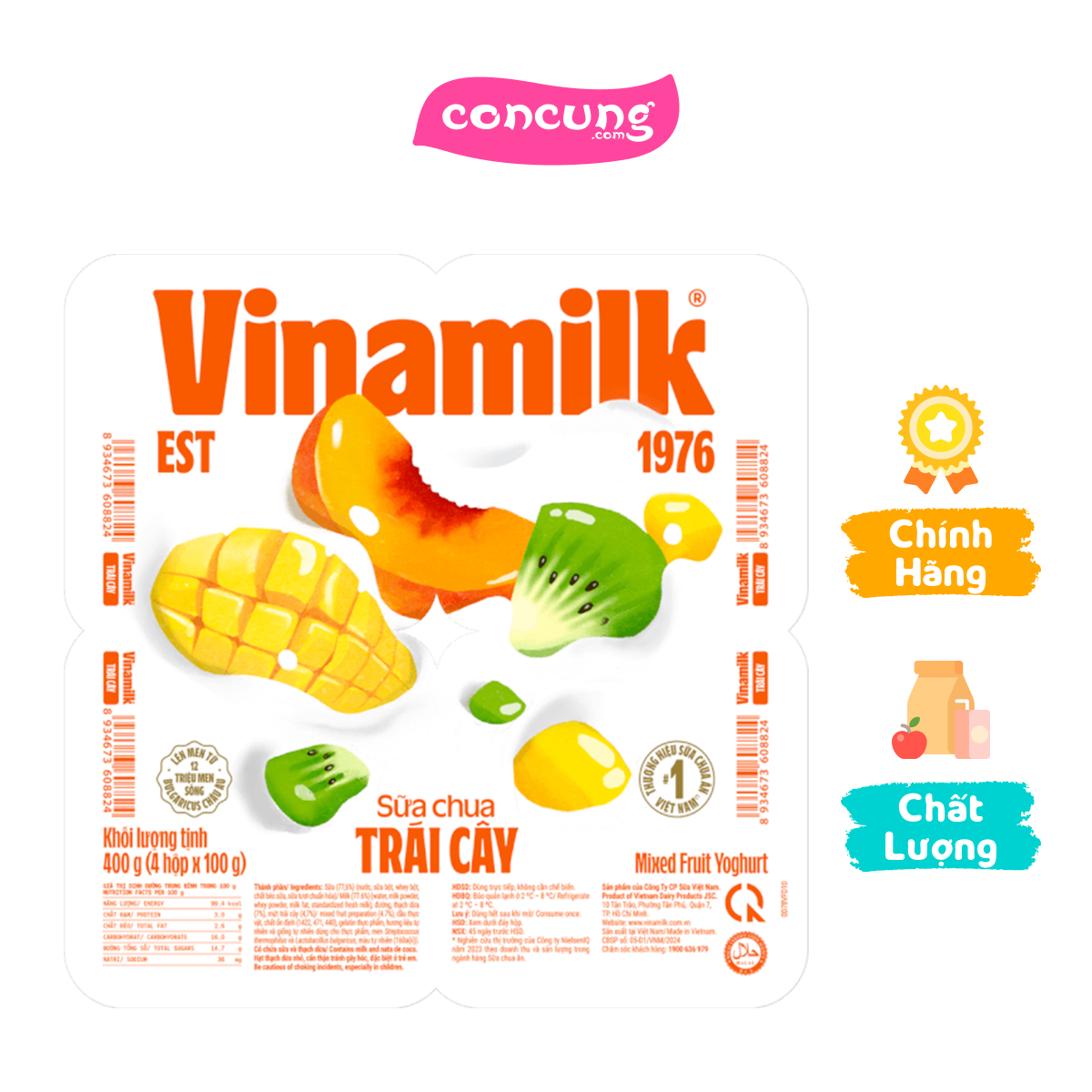 Sữa chua Vinamilk Trái cây 100g
