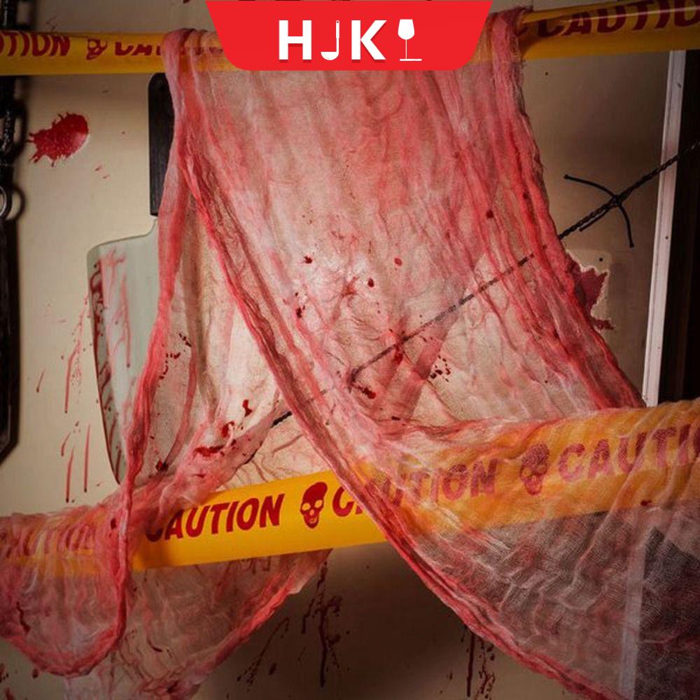 HJKL Vải Vải đỏ máu 180x76cm Trang trí Gạc máu Halloween Kinh Dị Treo Vải ma quái Nhà