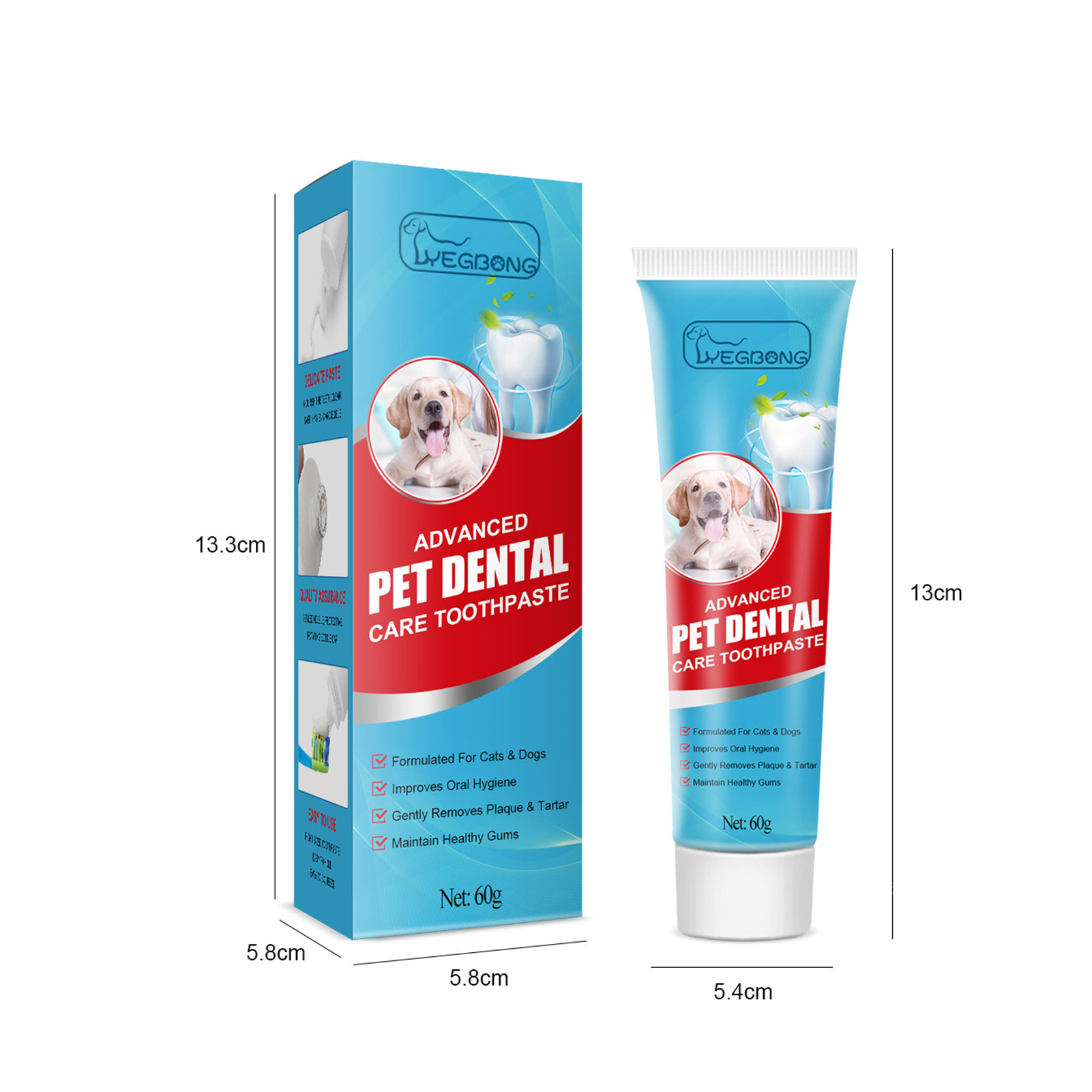 60g vật nuôi chăm sóc nha khoa kem đánh răng an toàn để nuốt giảm cao răng kem đánh răng cho gia đình bạn bè STO-MY Quà Tặng vật nuôi