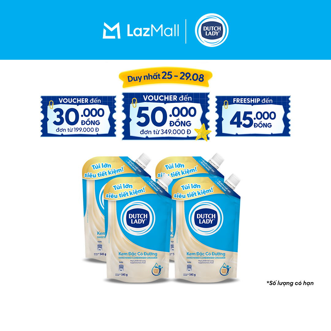 Combo 4 Túi Kem Đặc Có Đường Dutch Lady 545g/túi